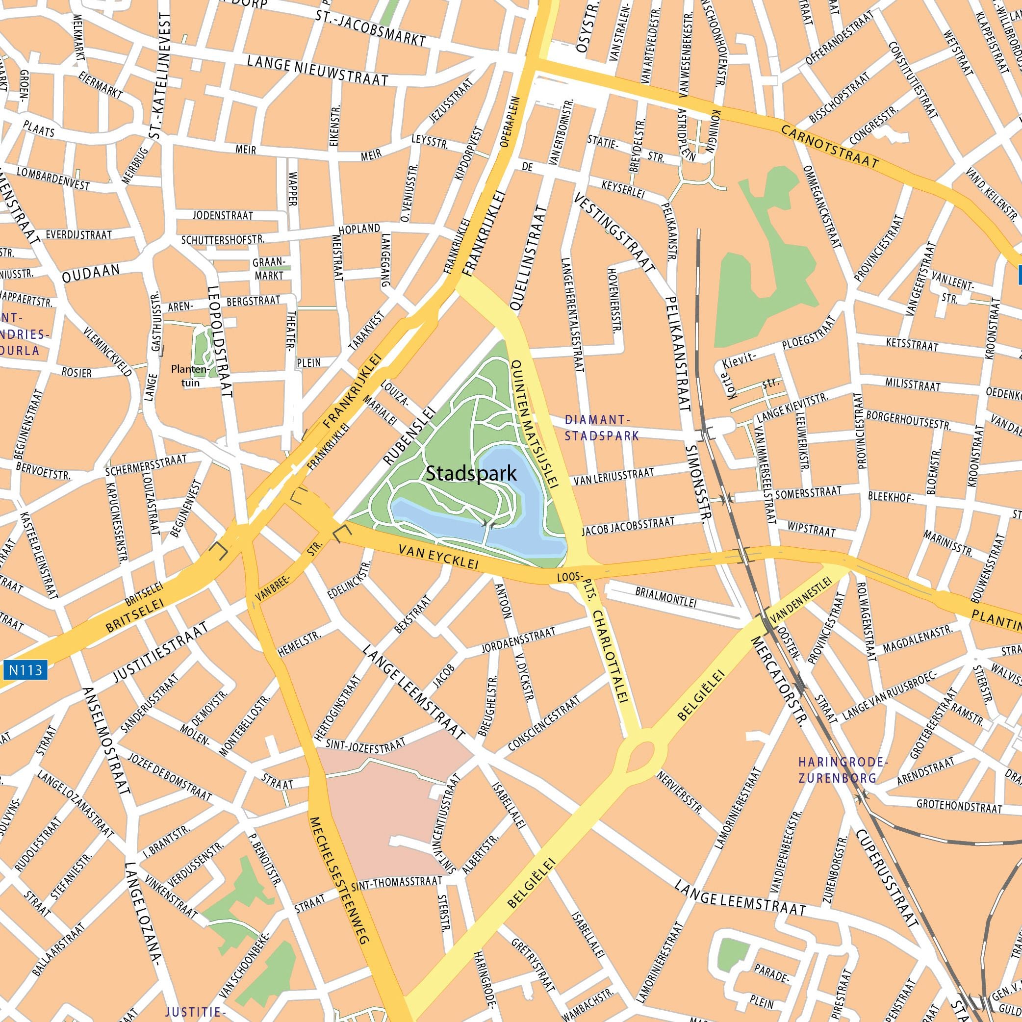 Antwerpen - 110x110 cm