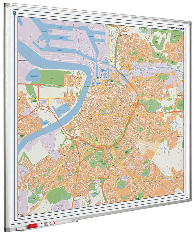 Landkaart bord Softline profiel 8mm