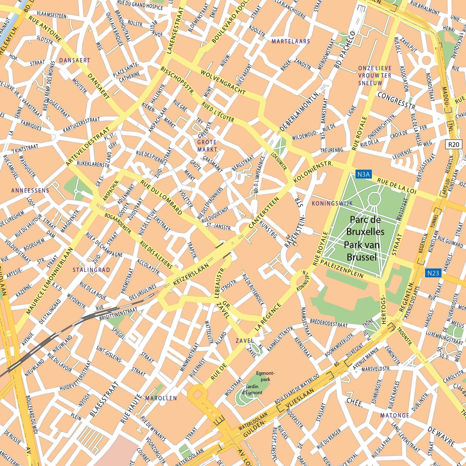 Brussel - 110x110 cm