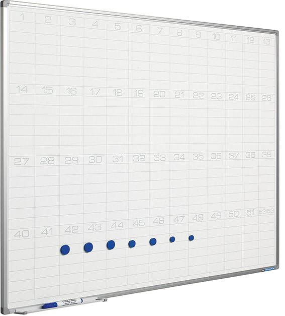 Planbord Softline profiel 8mm Jaaroverzicht - 60x90 cm