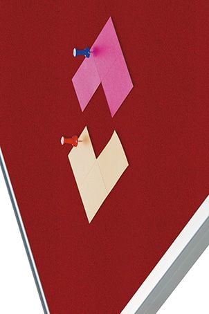 Prikbord Softline profiel 16mm bulletin Rood - 120x240 cm