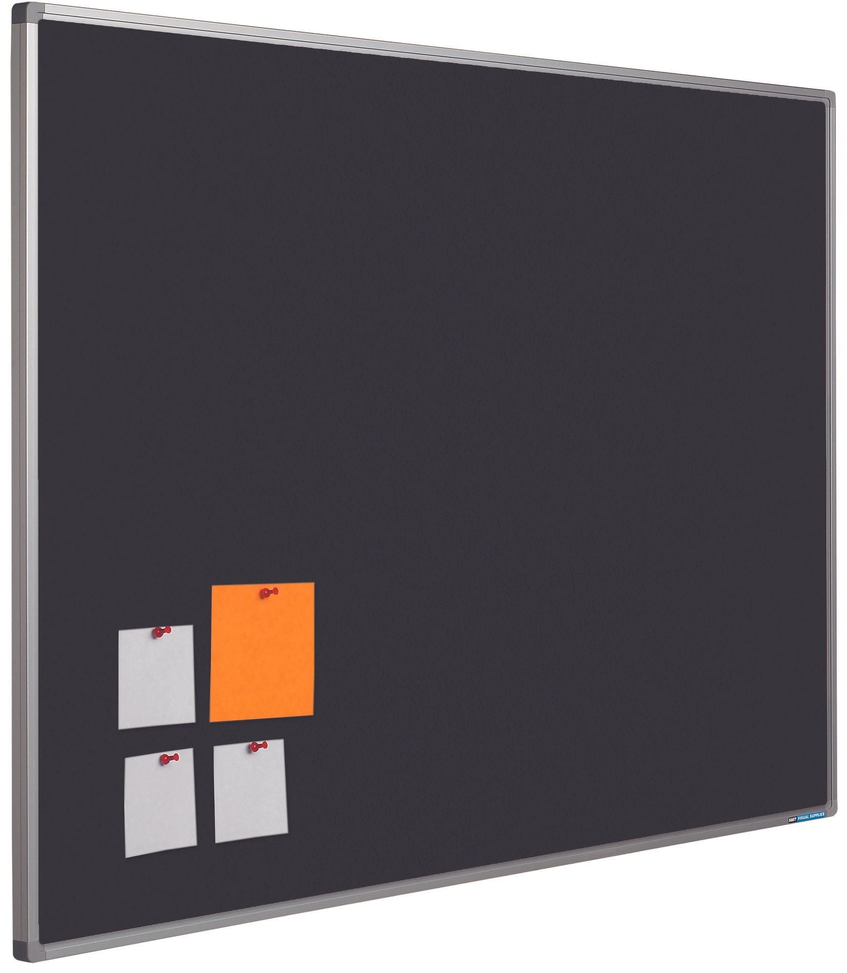 Prikbord Softline profiel 16mm bulletin Zwart - 90x180 cm