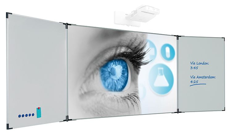 Projectiebord Extraflat voor interactieve beamers