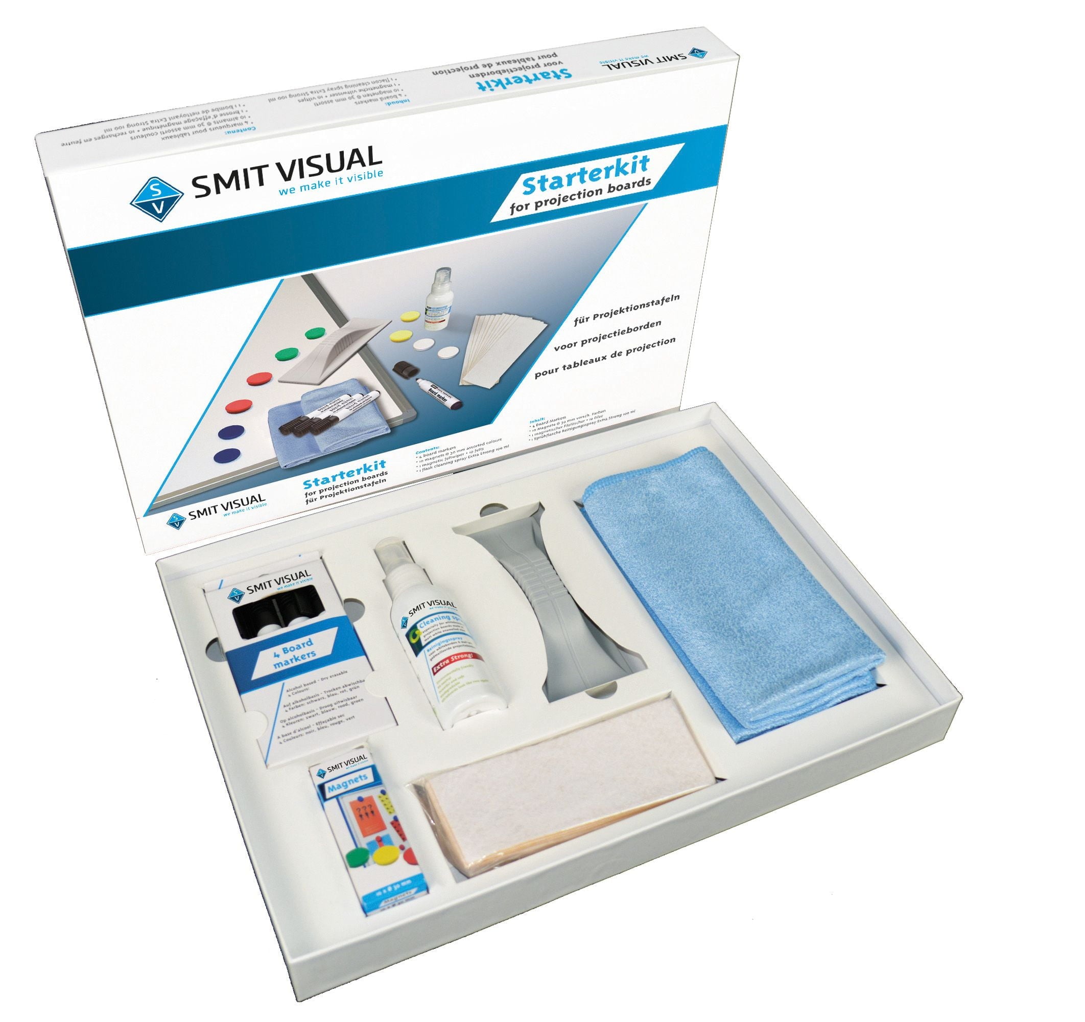 Projectiebord Softline profiel 8mm email matwit (16:10) - 120x192 cm