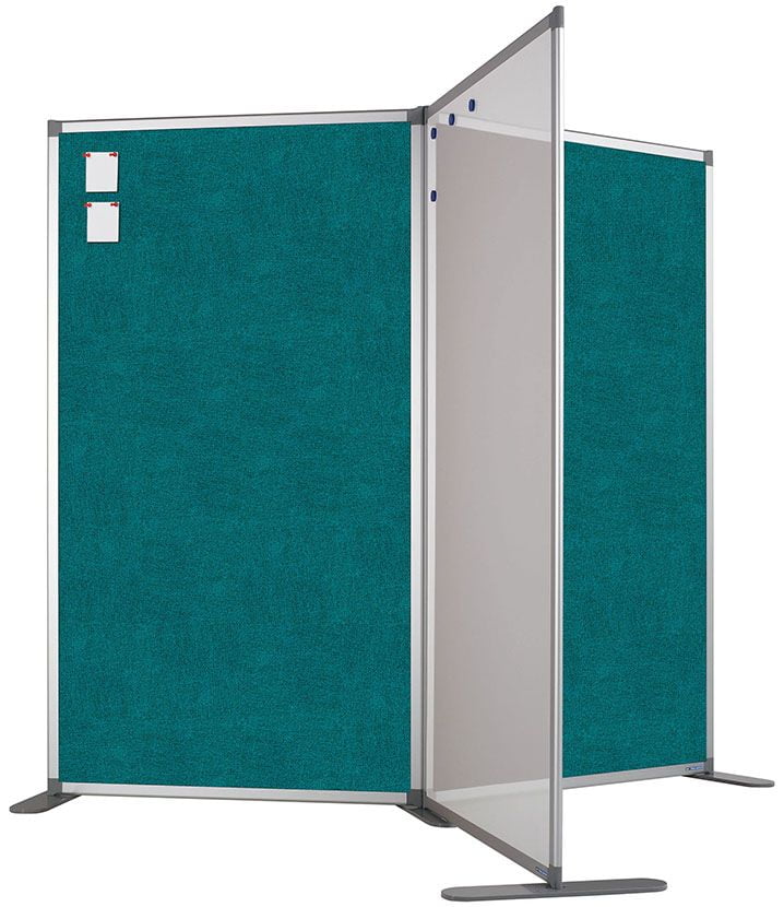 Scheidingswand dubbelzijdig prikbord Type "Accent" AK001 Ratio - 140x120 cm