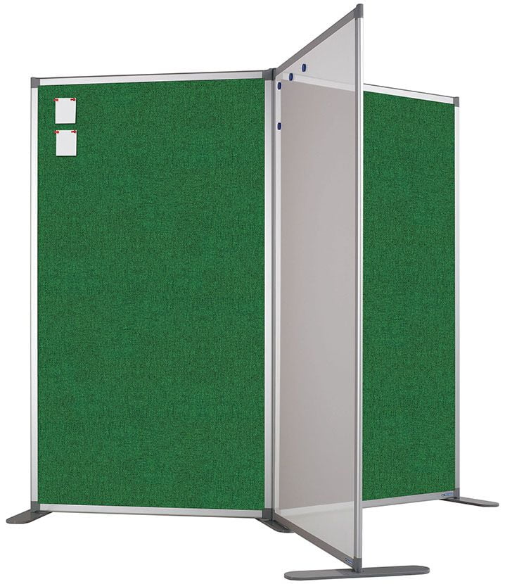 Scheidingswand dubbelzijdig prikbord Type "Accent" AK003 Fraction - 180x120 cm