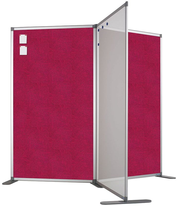 Scheidingswand dubbelzijdig prikbord Type "Accent" AK013 Substract - 180x120 cm