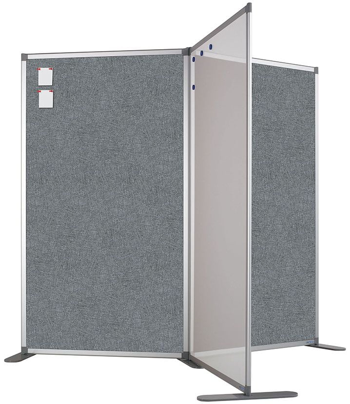 Scheidingswand dubbelzijdig prikbord Type "Accent" AK019 Possitive - 180x80 cm