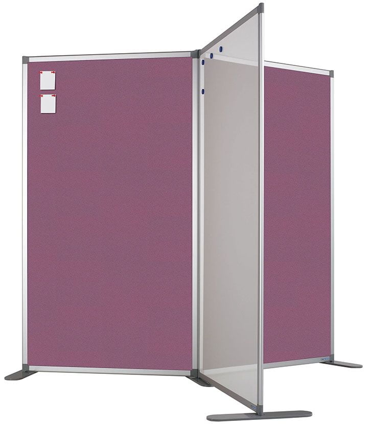 Scheidingswand dubbelzijdig prikbord Type "Pastel" YS102 Bridgetown - 140x100 cm