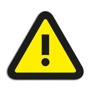 Symbool Attention geel/zwart