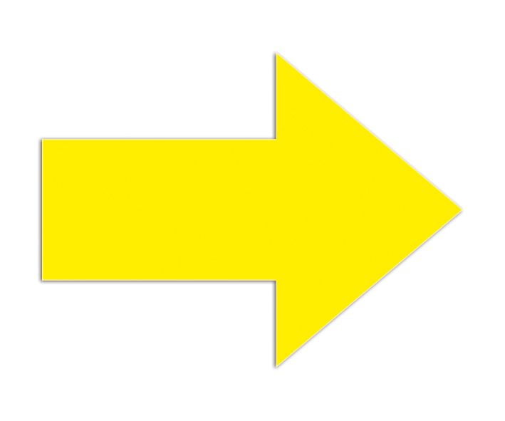 Symbool Pijl geel