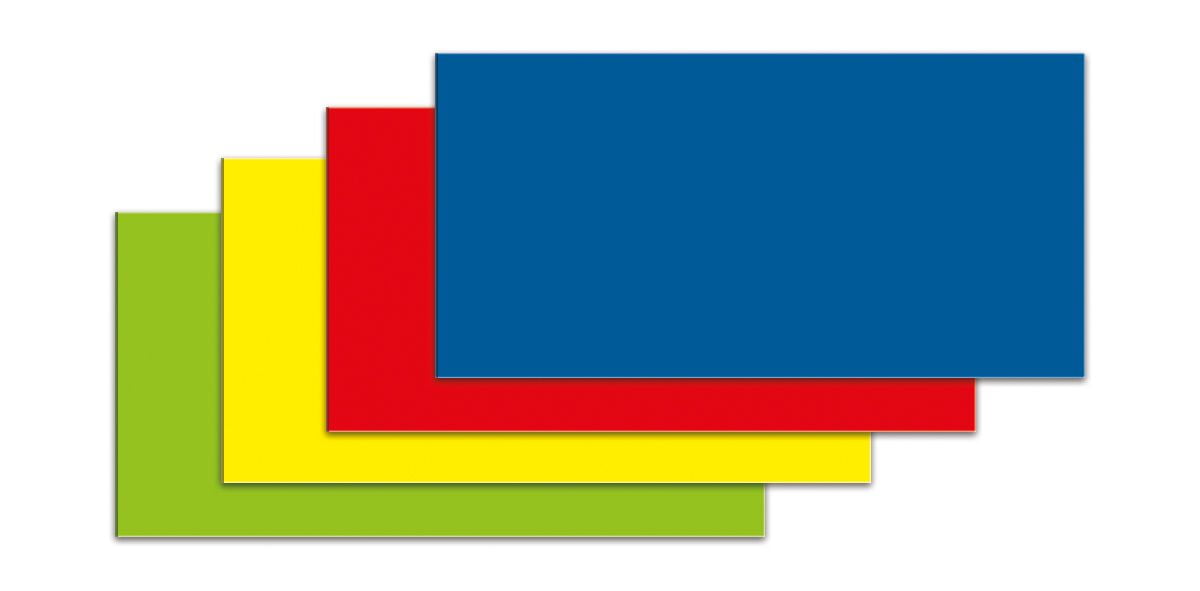 Maestro Rood Symbool Rechthoek rood, set van 5 stuks – Whiteboard-Expert.nl