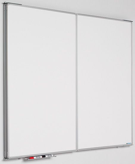 Vijfvlaksbord RC10 profiel, emailstaal wit - 60x90 cm