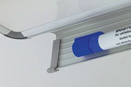Whiteboard Design profiel 16mm, emailstaal wit - 120x150 cm