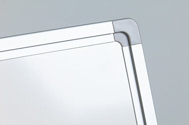 Whiteboard Softline profiel 8mm, emailstaal wit - 60x90 cm