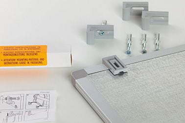 Whiteboard Softline profiel 8mm, gelakt staal wit - 100x100 cm