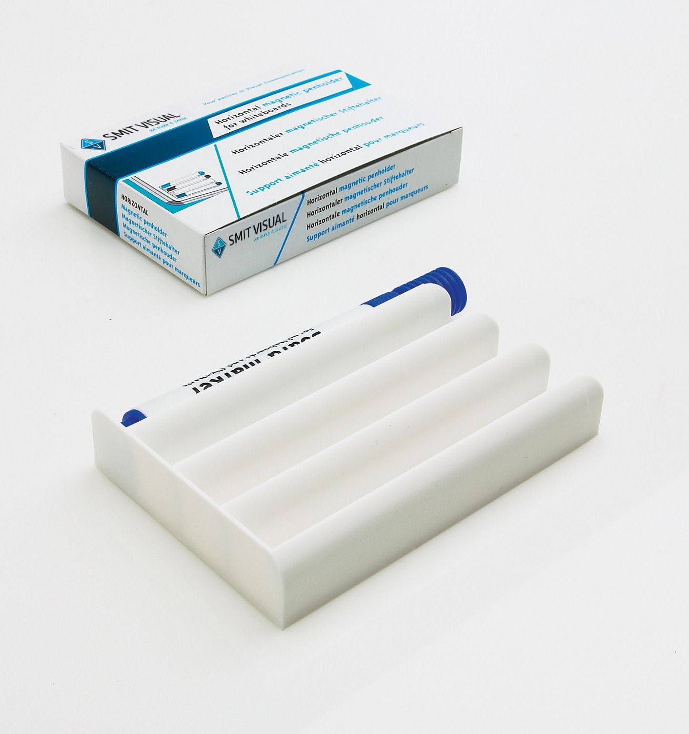 Penhouder wit horizontaal, magnetisch