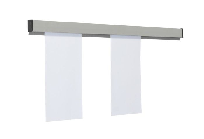 Paperrail aluminium grijs 100 cm 1 - Paperrail aluminium grijs - 100 cm - 14.010.170 - Whiteboard-Expert.nl