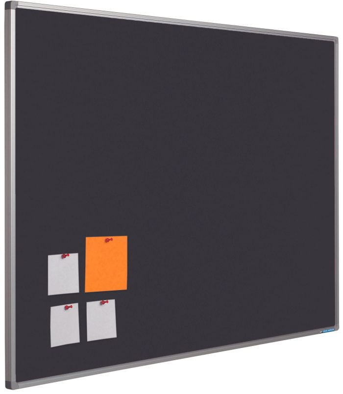 Prikbord Softline profiel 16mm bulletin Zwart - 90x120 cm