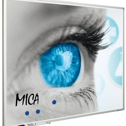 Projectiebord Softline profiel 8mm email wit MICA projectie (16:10) - 120x192 cm